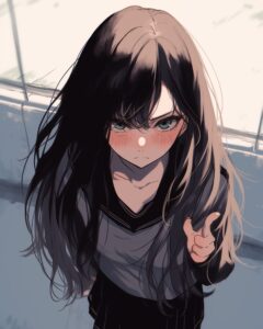 シンプルパーカー女子０