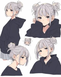 シルバーヘア女子０