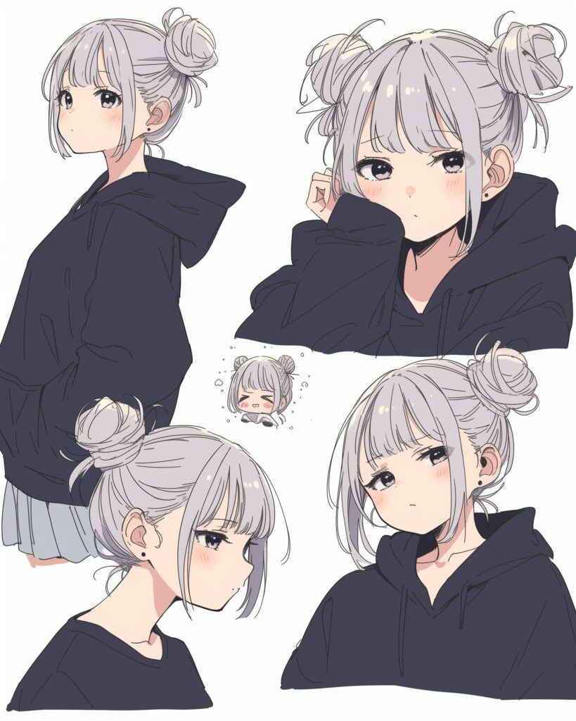シルバーヘア女子０