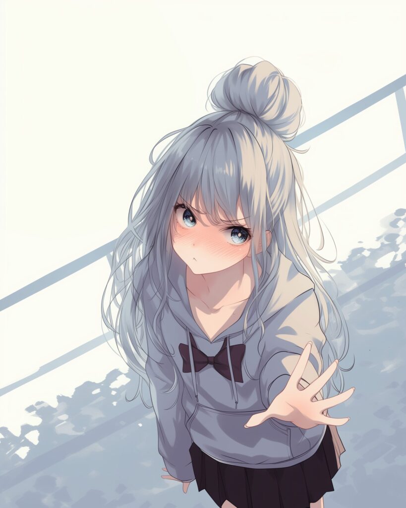 シンプルパーカー女子０