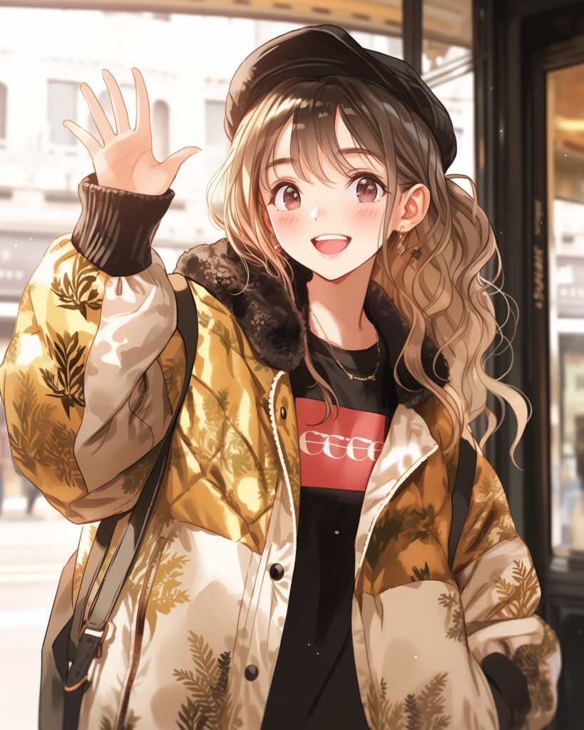 ピンクダウンジャケット女子０