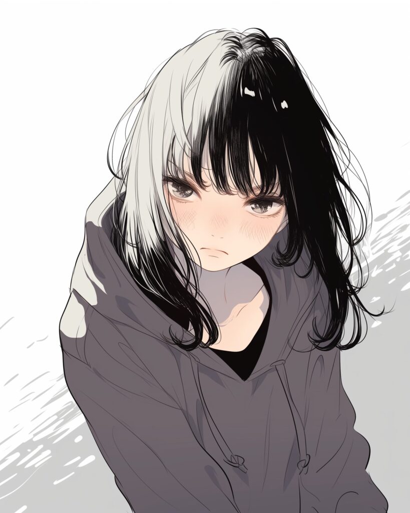 シンプルパーカー女子０