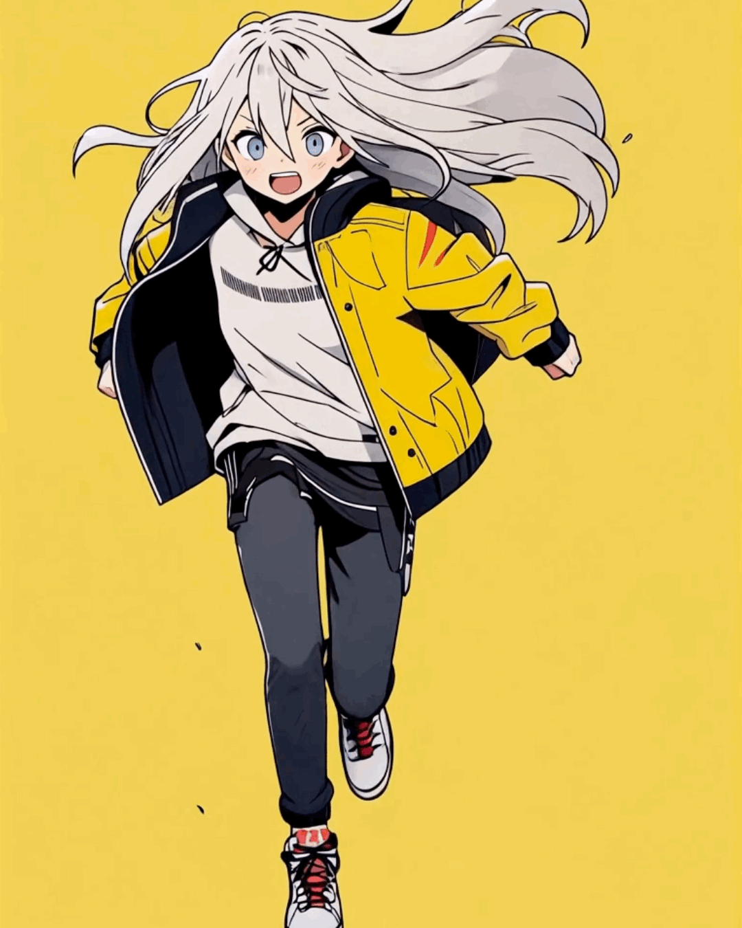 【GIF】ダッシュする女の子
