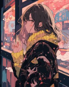 ピンクダウンジャケット女子０