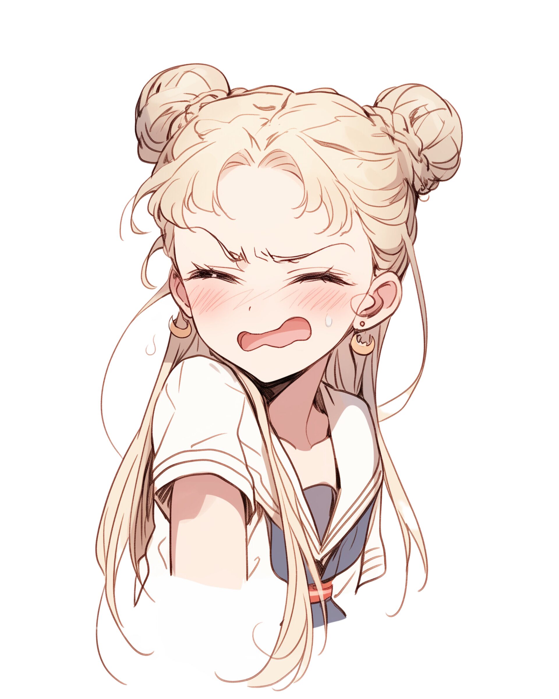 お団子ヘア女子１