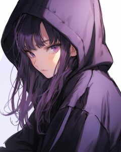 紫髪女子０