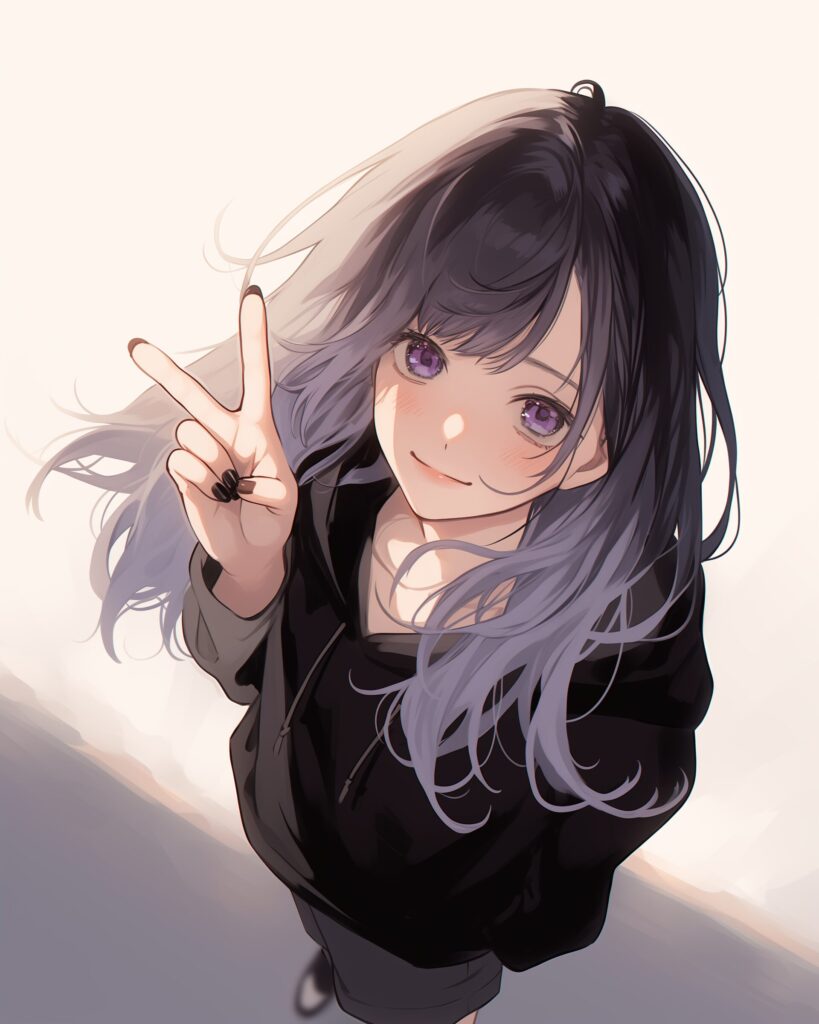 紫髪女子０