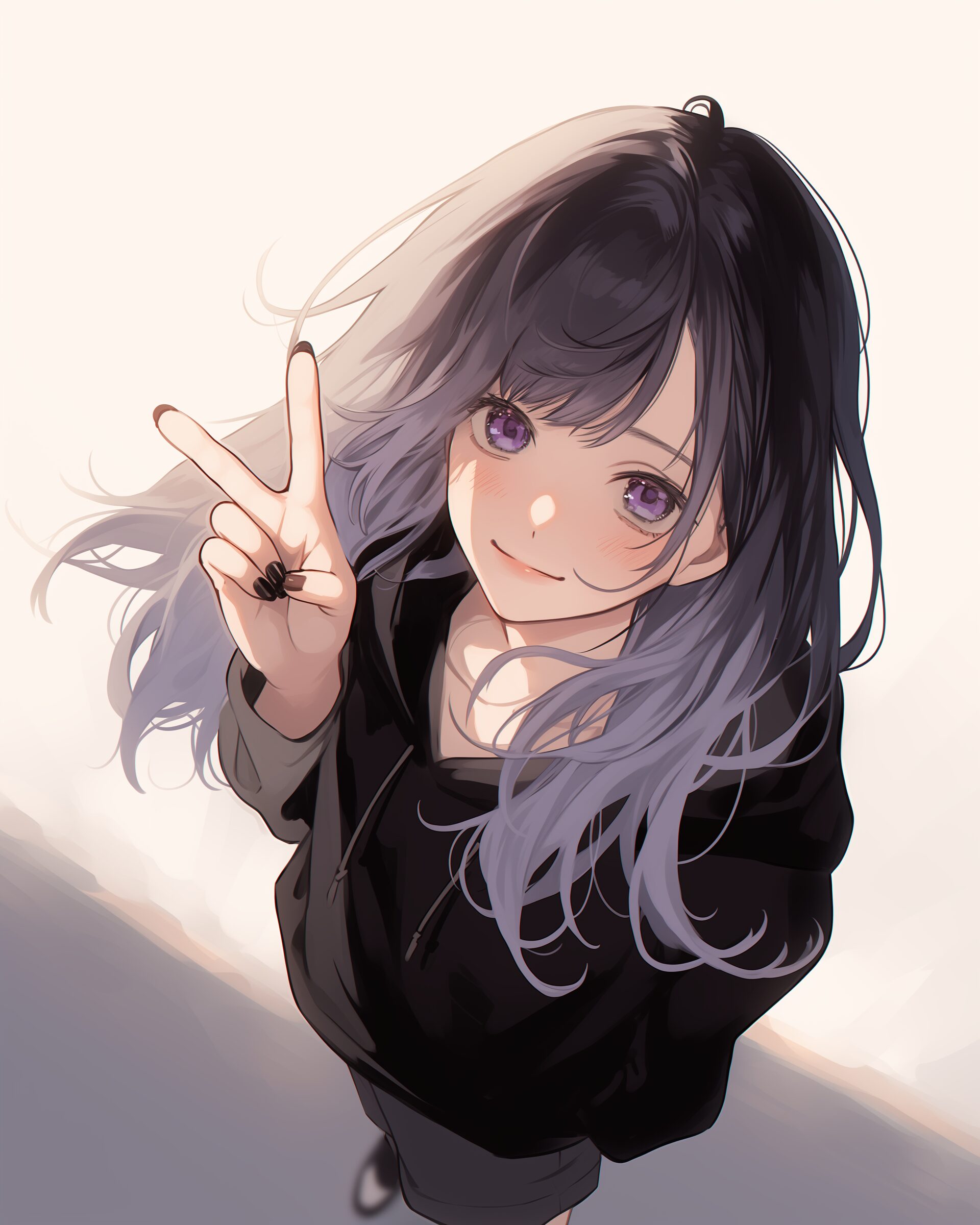 紫髪女子０