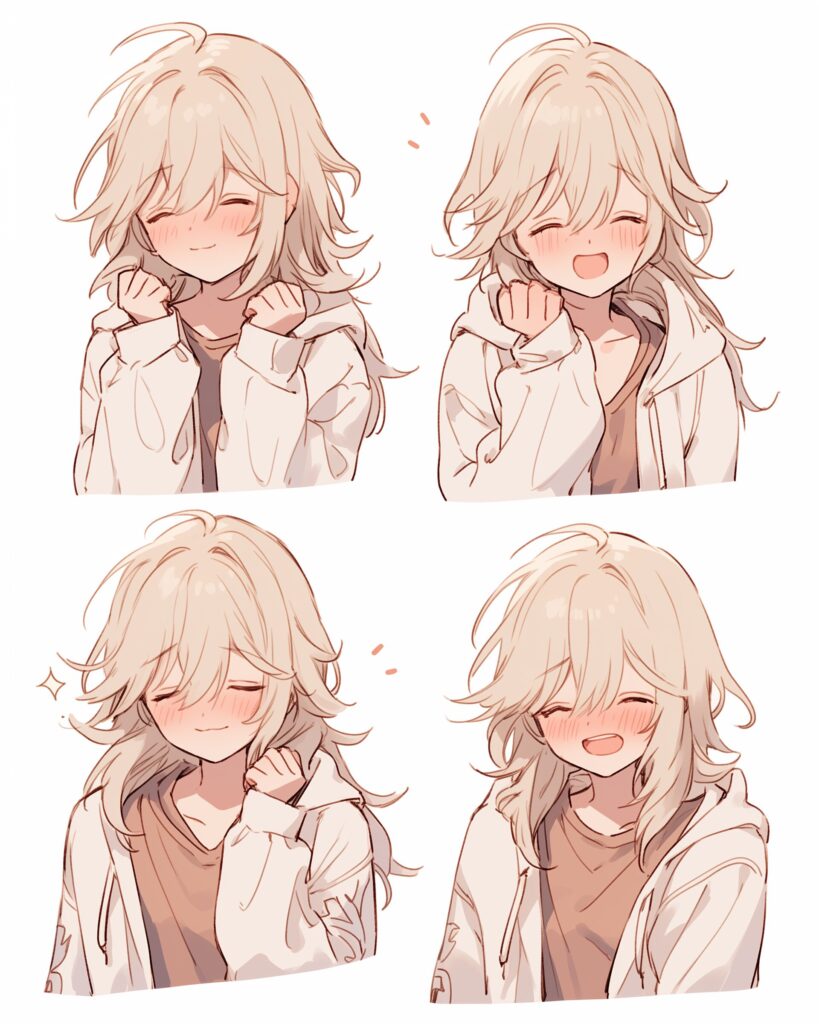 ベージュパーカー女子０