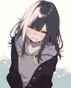 シンプルパーカー女子０