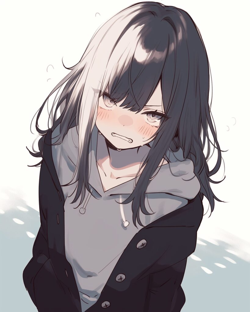 シンプルパーカー女子０