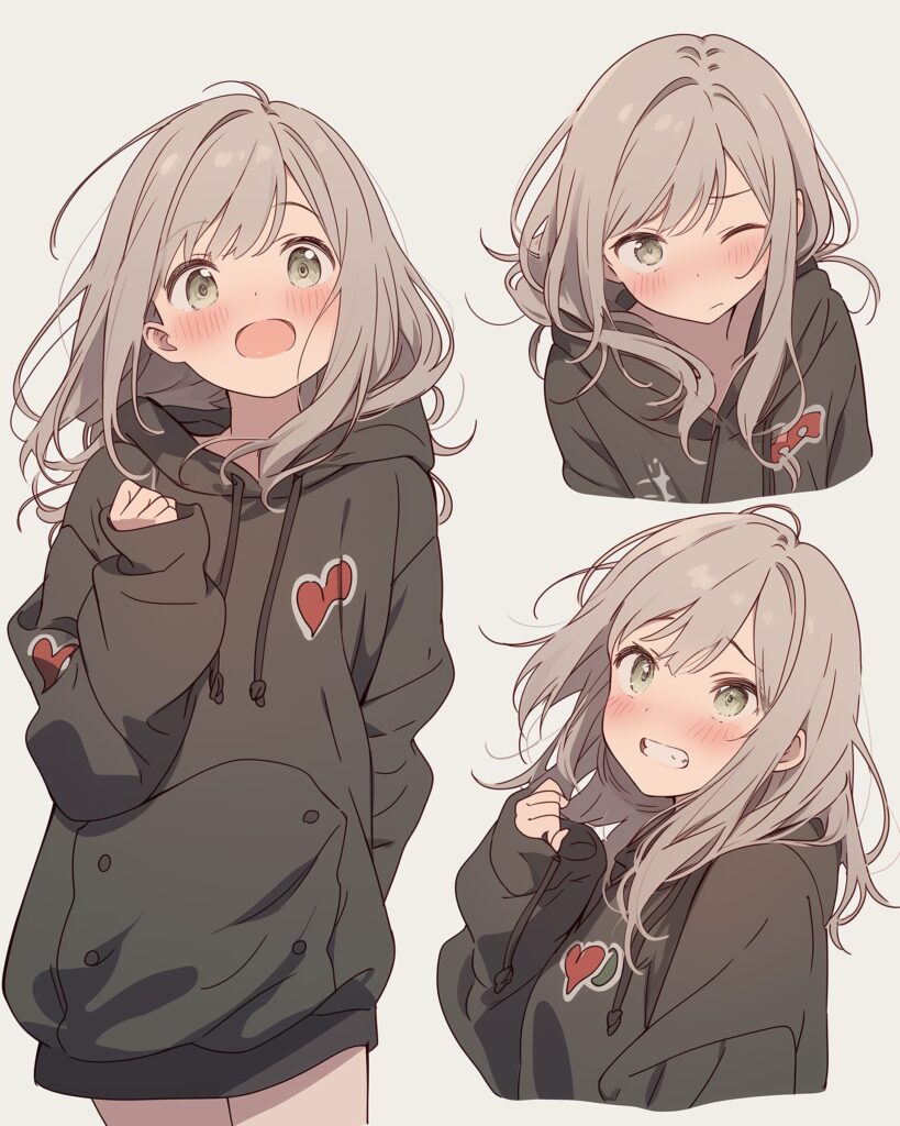グリーンパーカー女子０