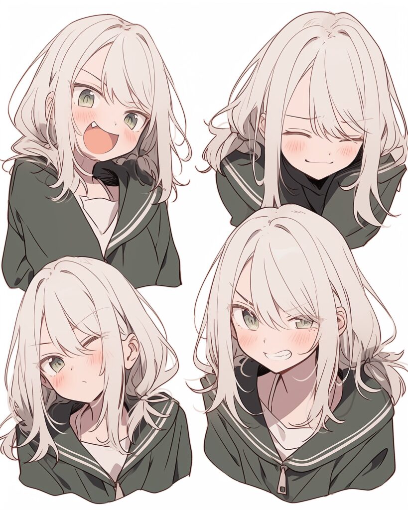 グリーンパーカー女子０