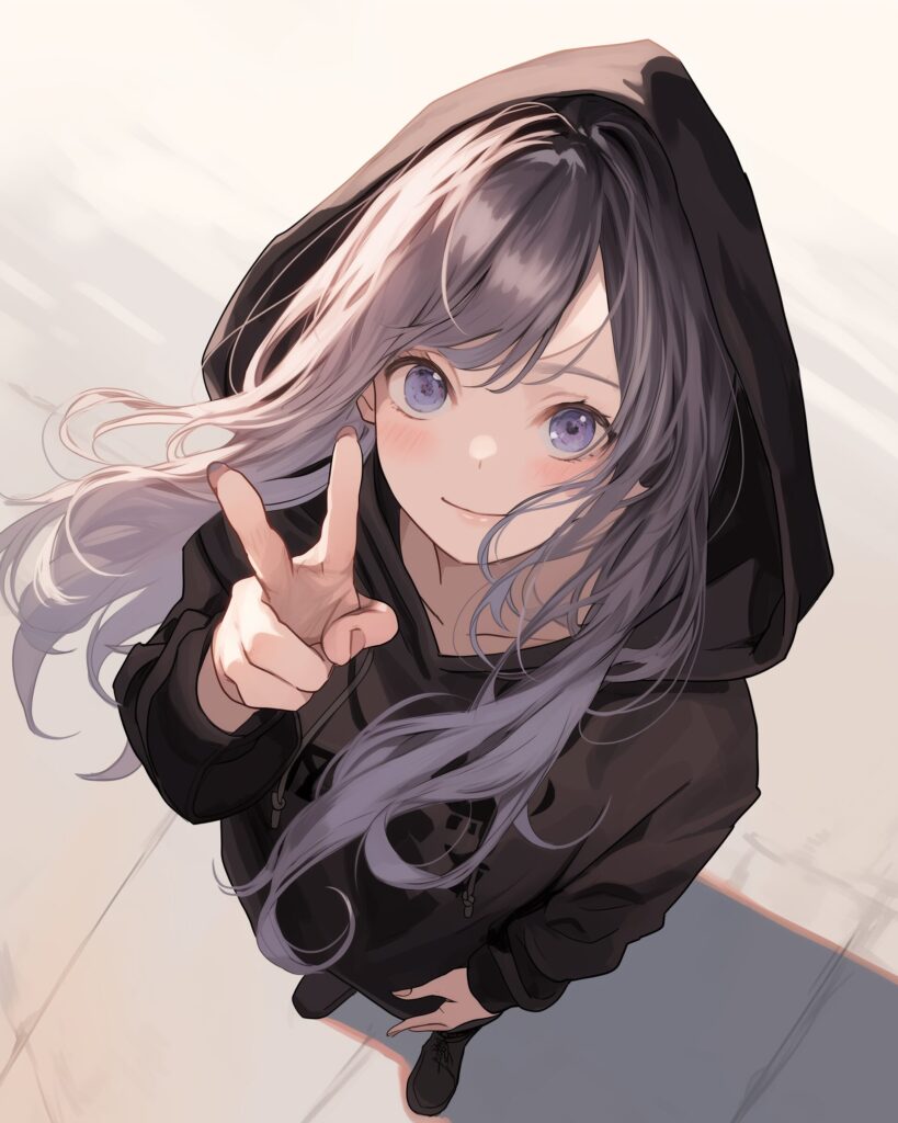 紫髪女子０