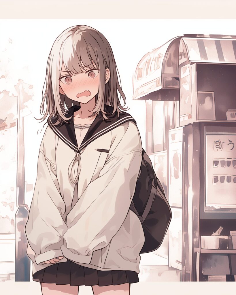 ホワイトパーカー女子０