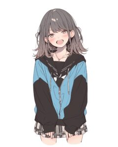 ブルーパーカー女子０