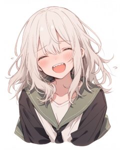 グリーンパーカー女子０