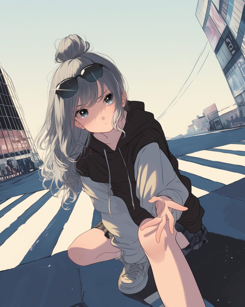 お団子ヘア女子０