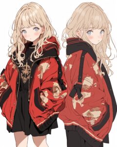 REDジャケット女子０