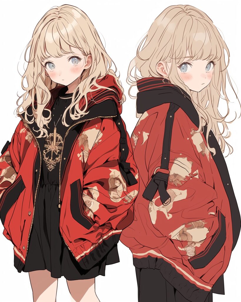 REDジャケット女子０
