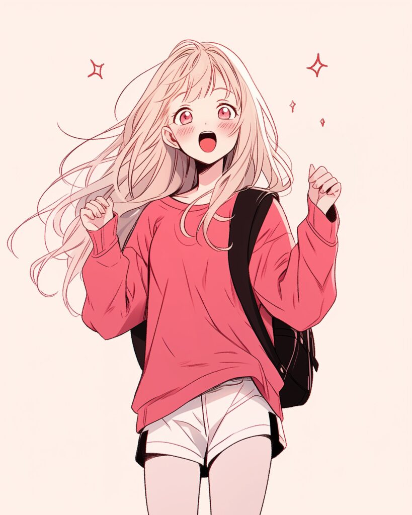 赤パーカー女子０
