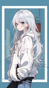 【壁紙】銀髪女子０