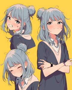 銀髪女子１