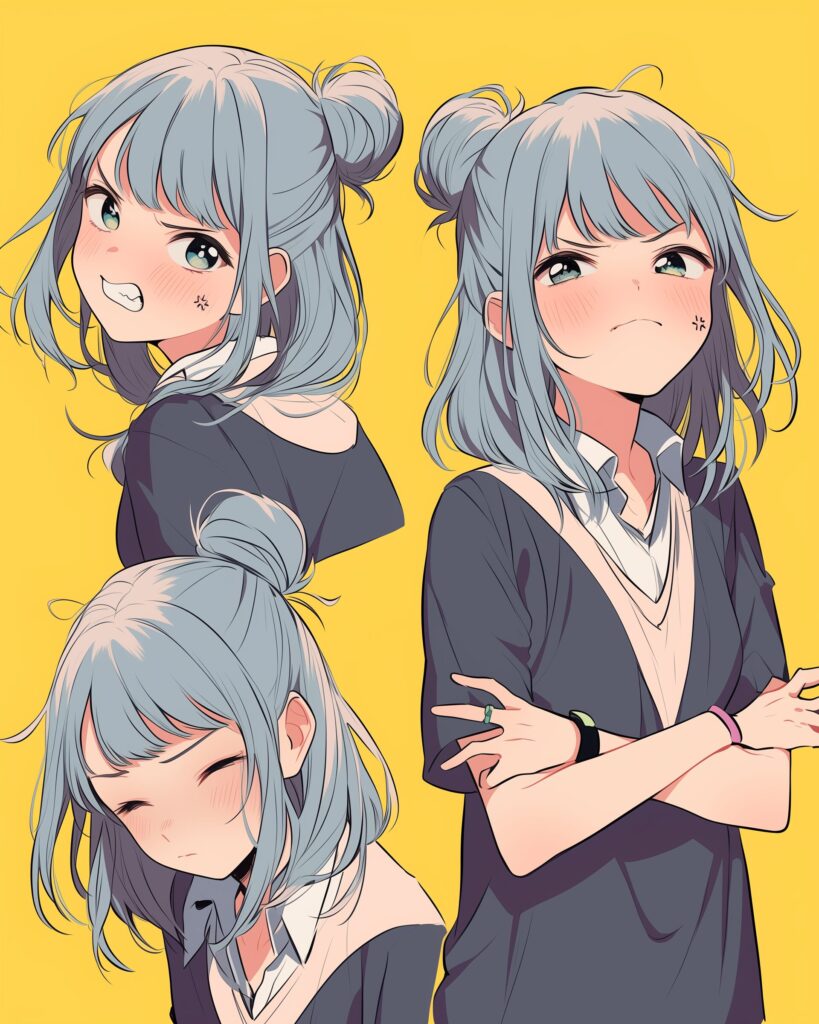 銀髪女子１