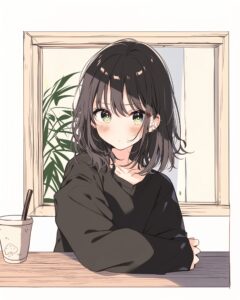 黒髪女子１