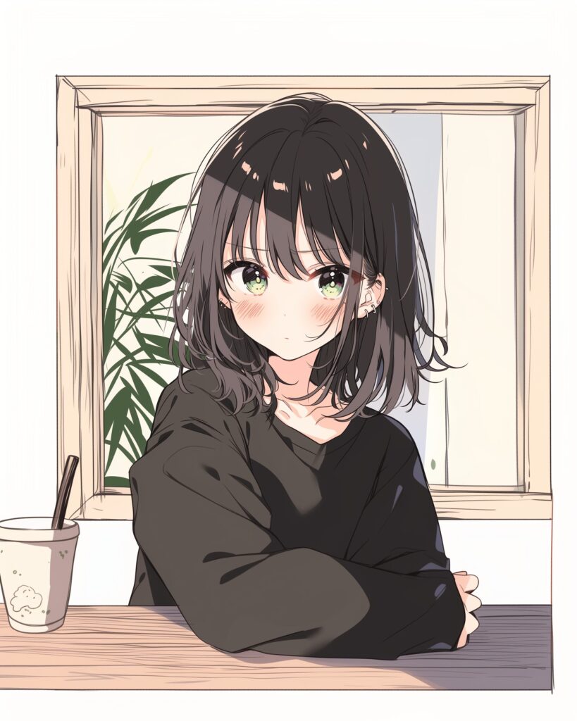 黒髪女子１
