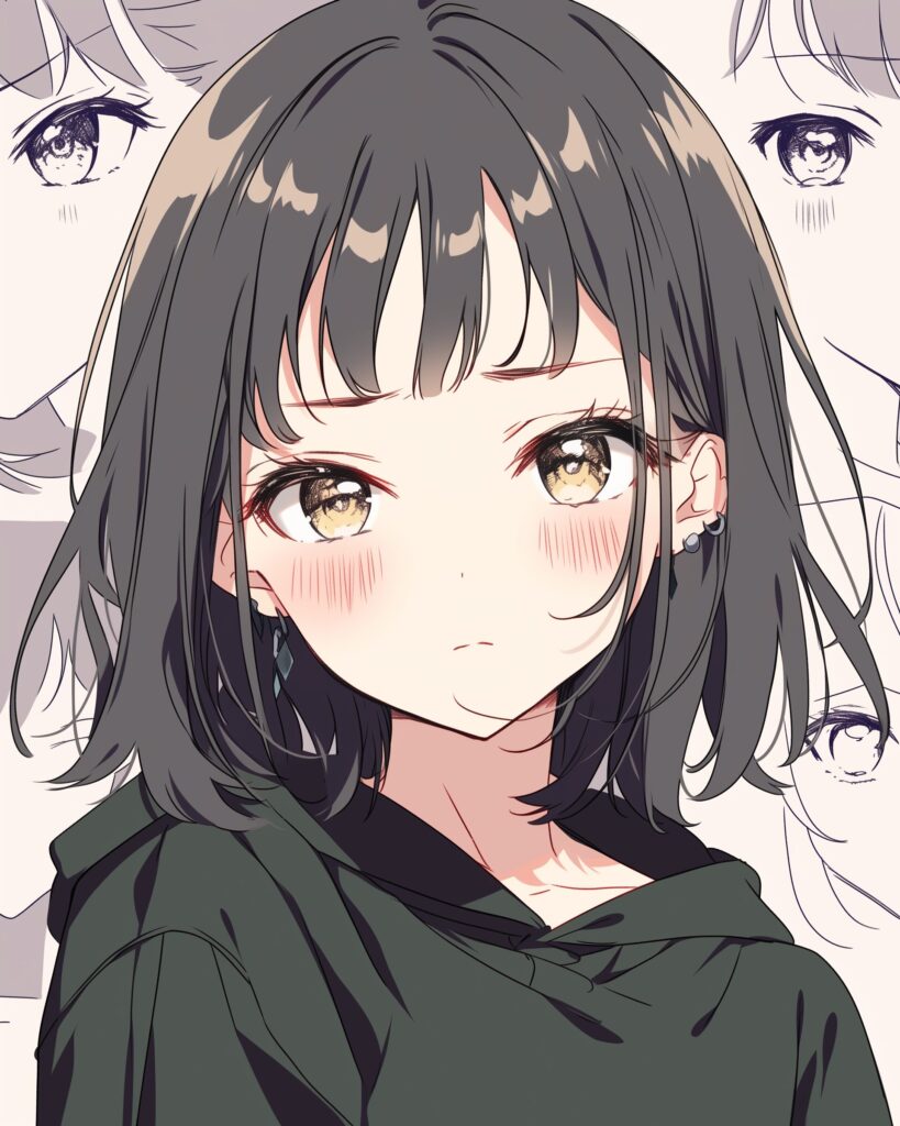 黒髪女子０