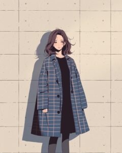 オシャレなコート女子１