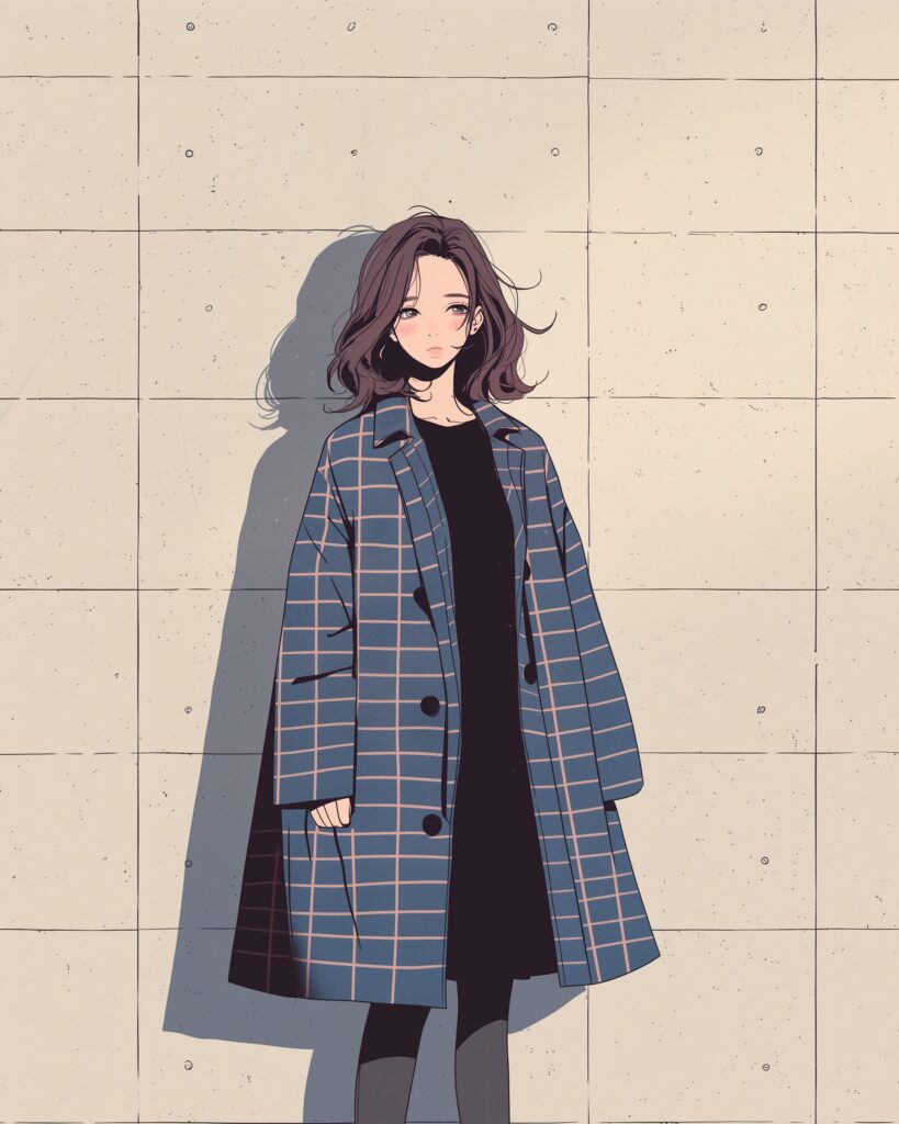 オシャレなコート女子１