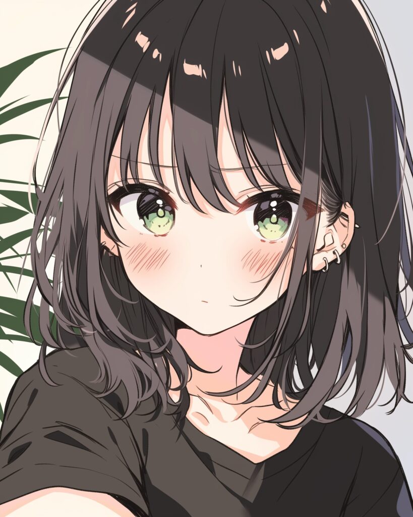 黒髪女子０