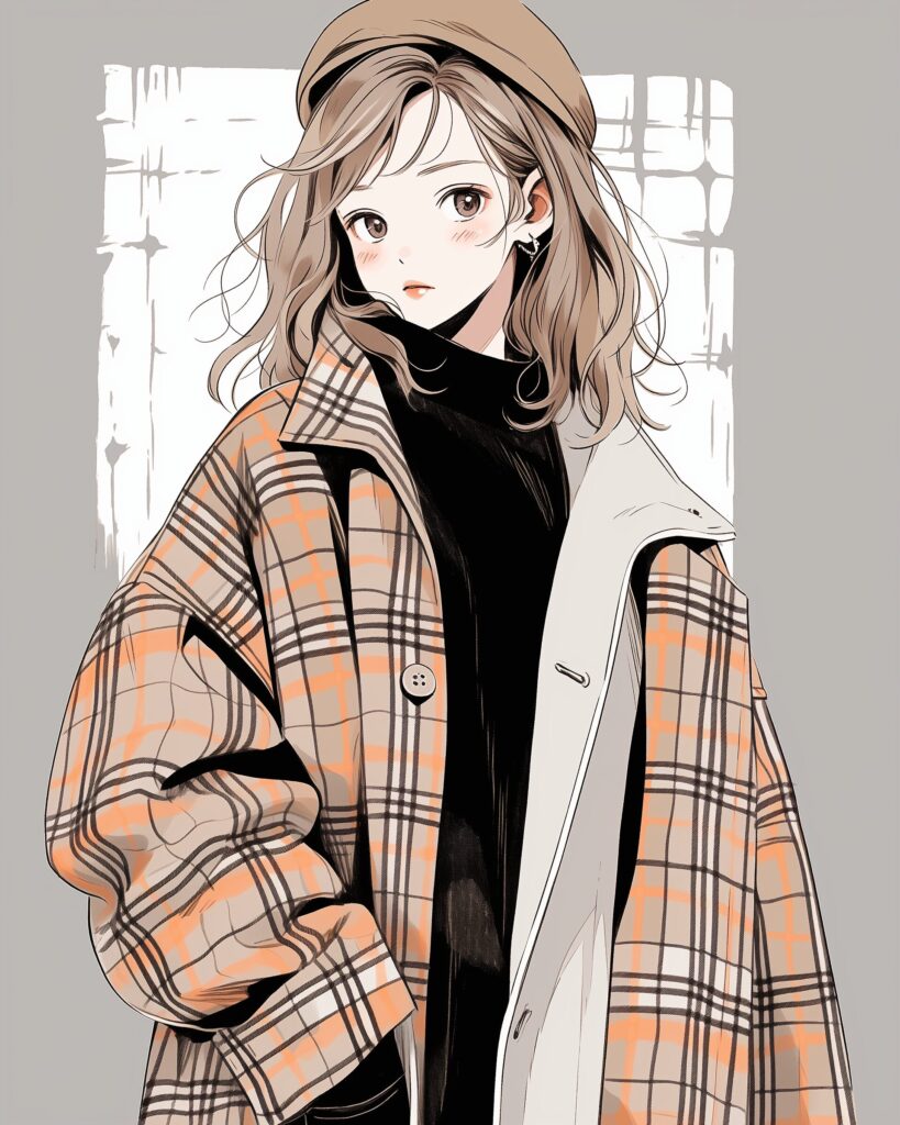 オシャレなコート女子１