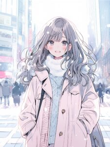 冬ファッション女子０