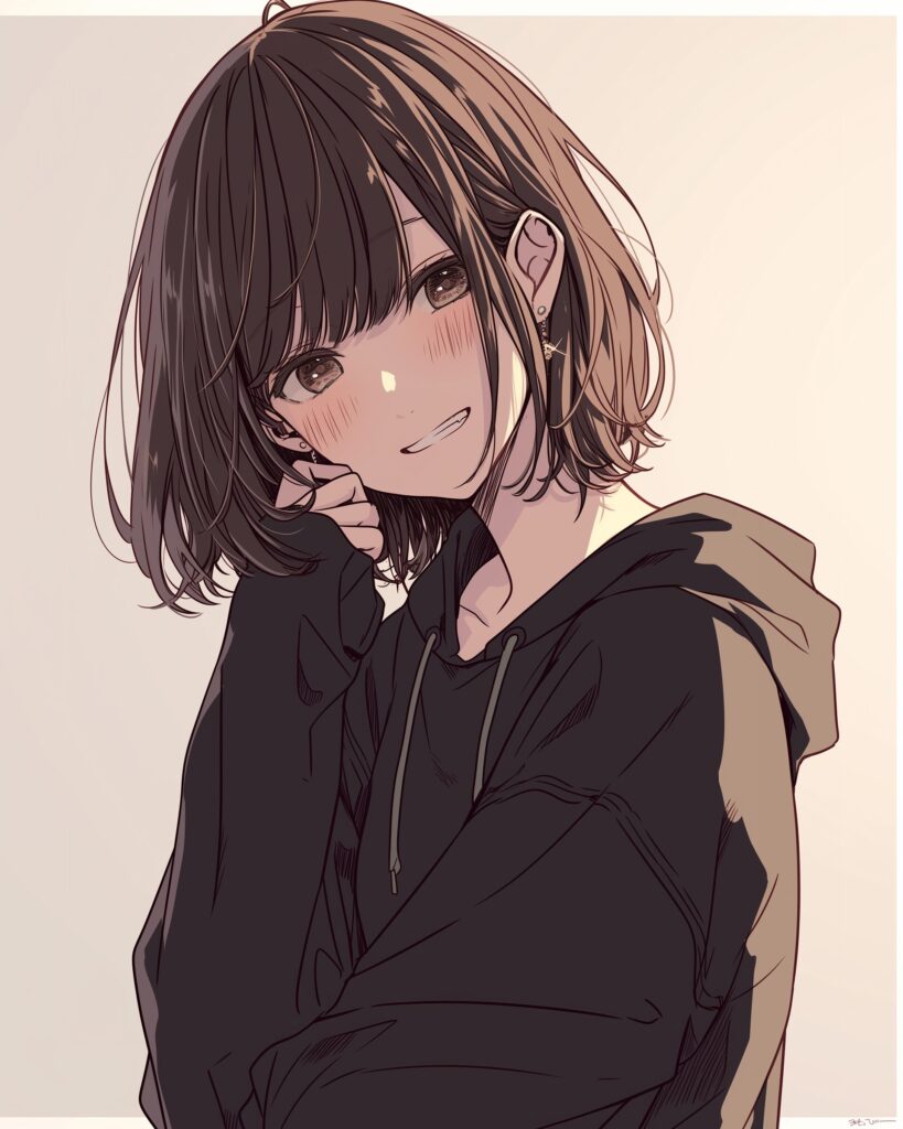 黒髪女子０