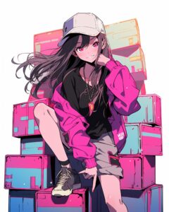 ストリートファッション女子０