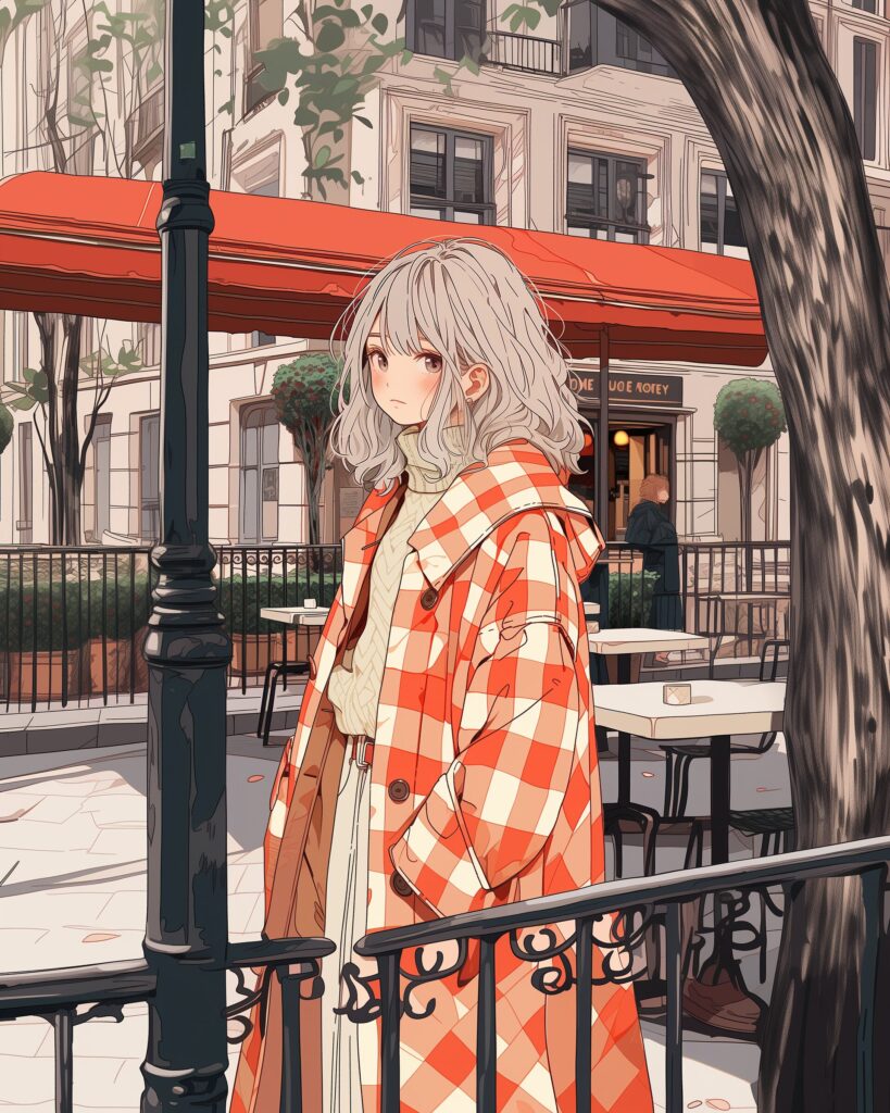 オシャレなコート女子０