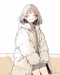 ダウンジャケット女子０