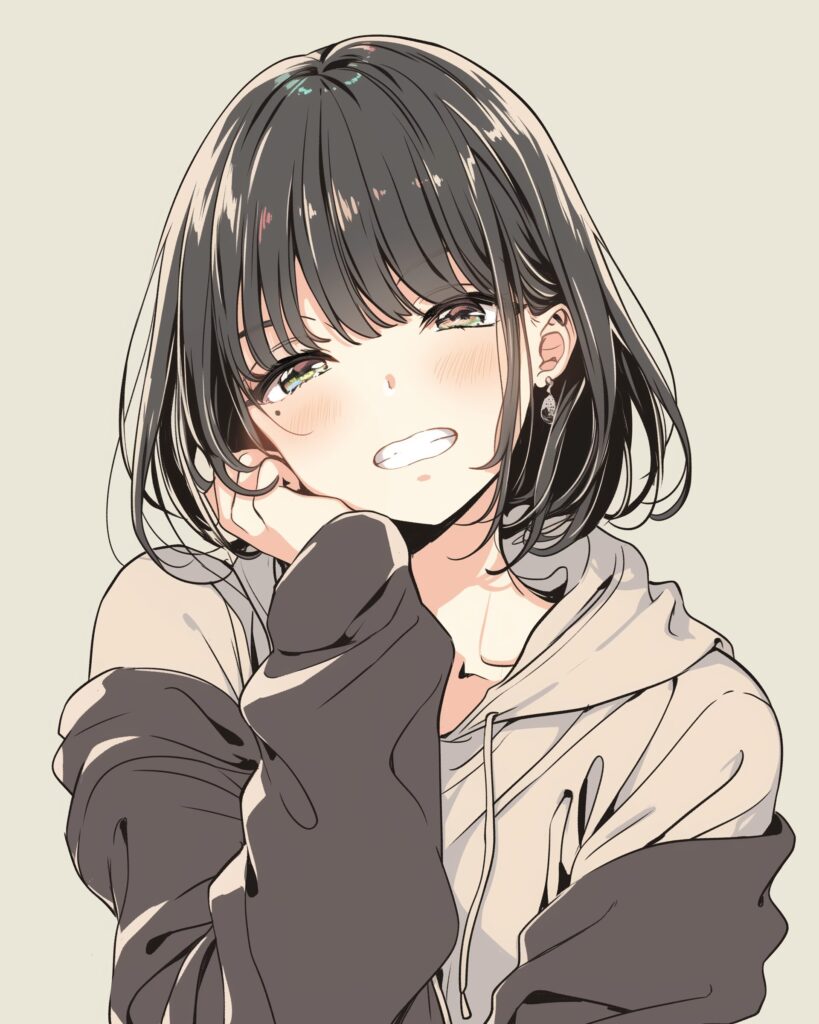 黒髪女子０