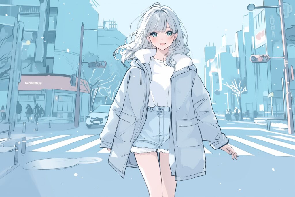 【横長】冬ファッション女子０