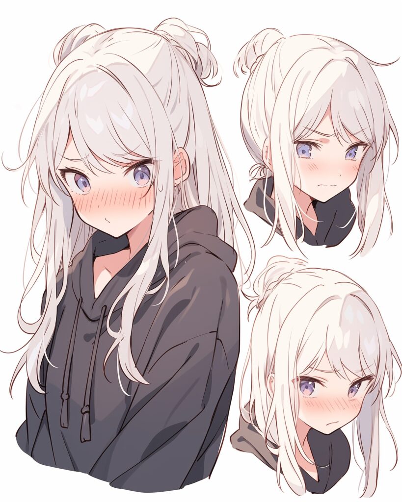 銀髪不満女子０
