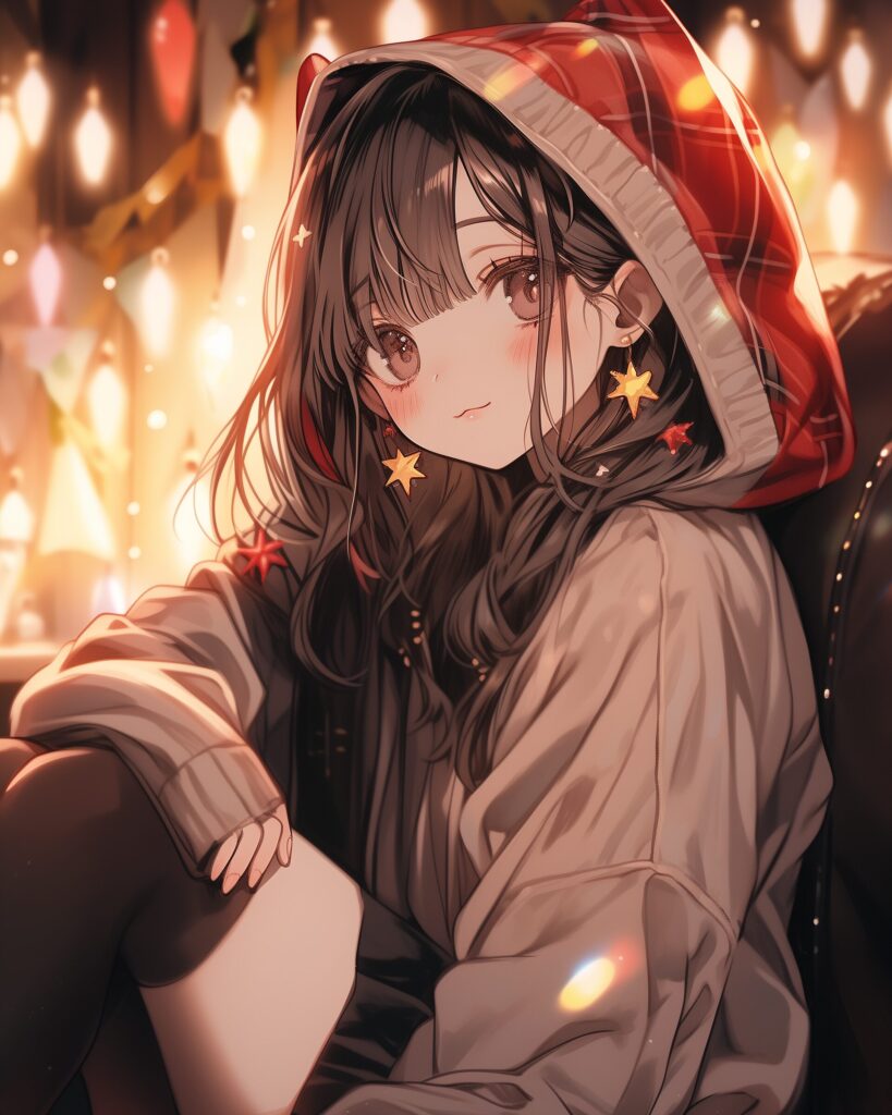 クリスマスの飾り付け女子０