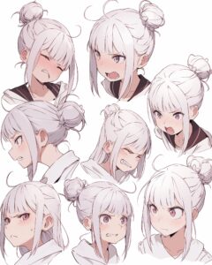 銀髪女子０