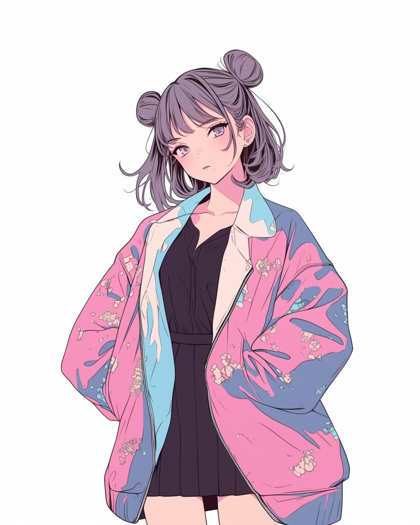 ピンクファッション女子０