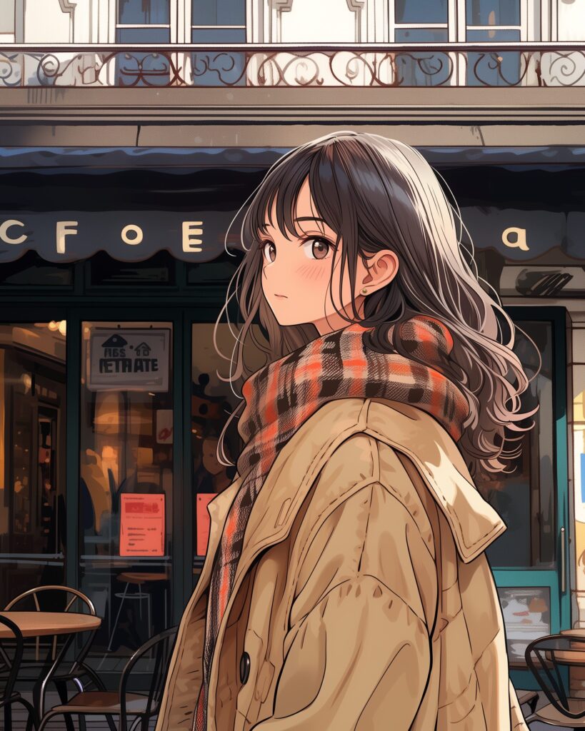 オシャレなコート女子０