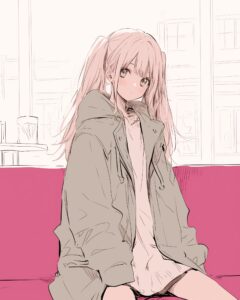 ピンクツインテール女子０
