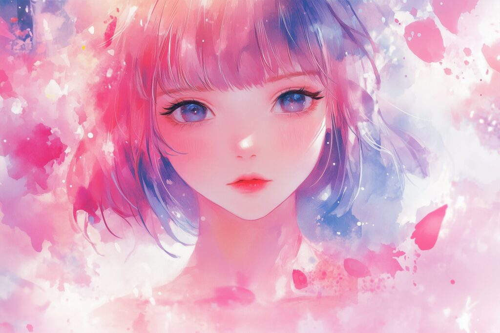 可愛い女の子・ピンク