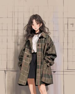 オシャレなコート女子０